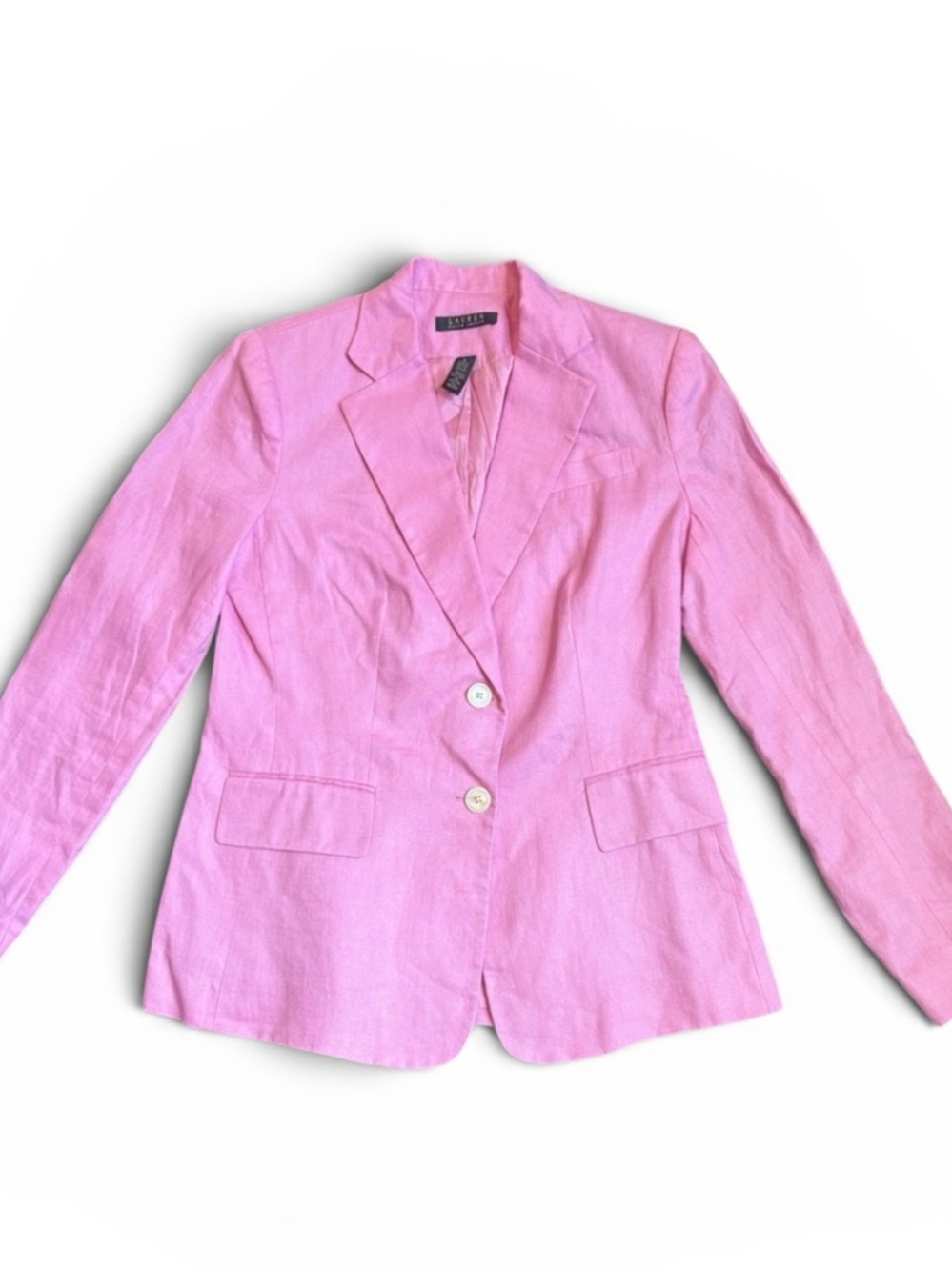 Lauren Ralph Lauren Linen Blazer Women’s 6 Pink Classic Tailored